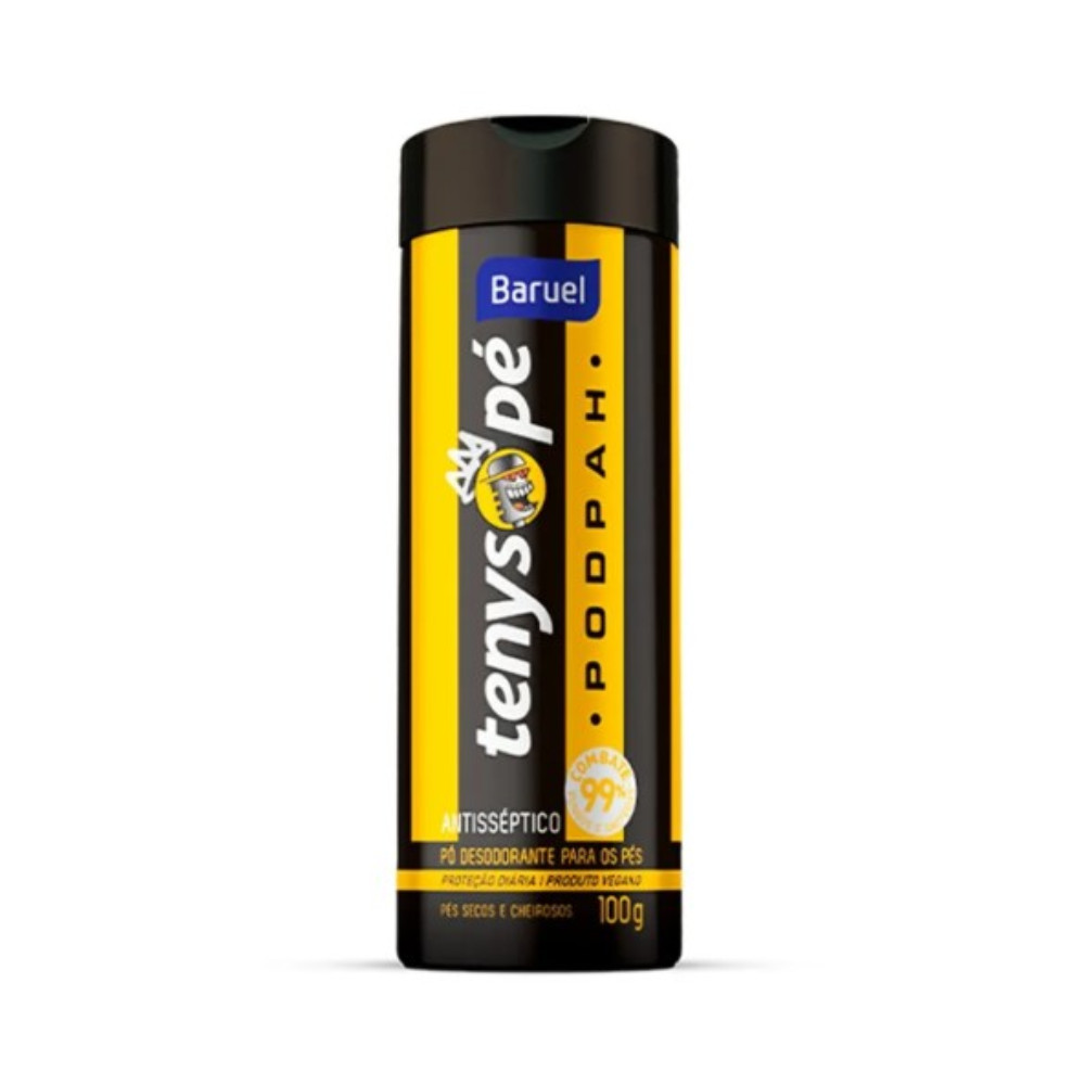 Talco Desodorante Tenys P? Podpah 100g - 72h de Prote??o 1 Talco Desodorante em Pó Tenys Pé Podpah 100g
