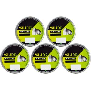 Kit 5 Chumbinho Slug 5.5mm 19gr/1,231g 110 Unidades - Virtus