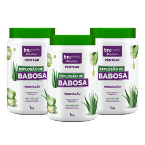 Creme de Pentear para Cachos Explosão de Babosa 1Kg bn.Cachos (3 itens)