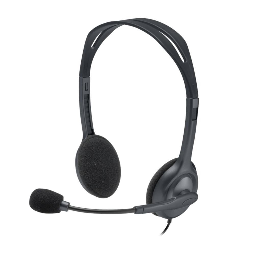 Headset Logitech H111 Stereo P3 Cinza - Conex?o de ?udio Premium 1 Headset Logitech H111 Stereo P3 Cinza 981-000612.
