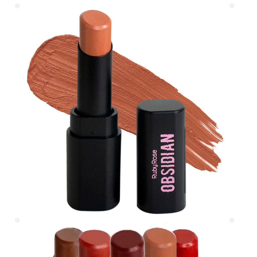 Ruby Rose Cream Obsidian Satin Lipstick - Batom Cremoso 1 Batom Lipstick Ruby Rose Cream Obsidian Satin Hb7000