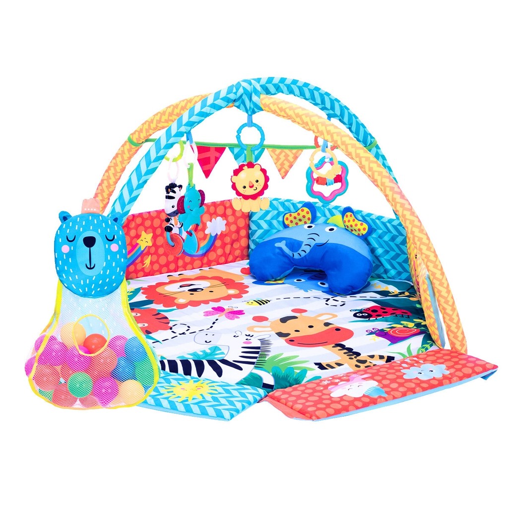 Tapete Gin?sio de Atividades Maxi Baby Party Azul 1 Tapete Ginásio de Atividades Maxi Baby Party Azul