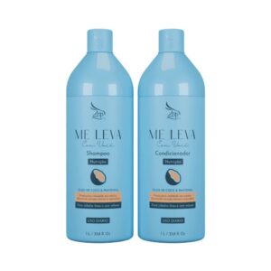 Kit Shampoo Condicionador Zap Me Leva Com Você Óleo de Coco E Pantenol 1L