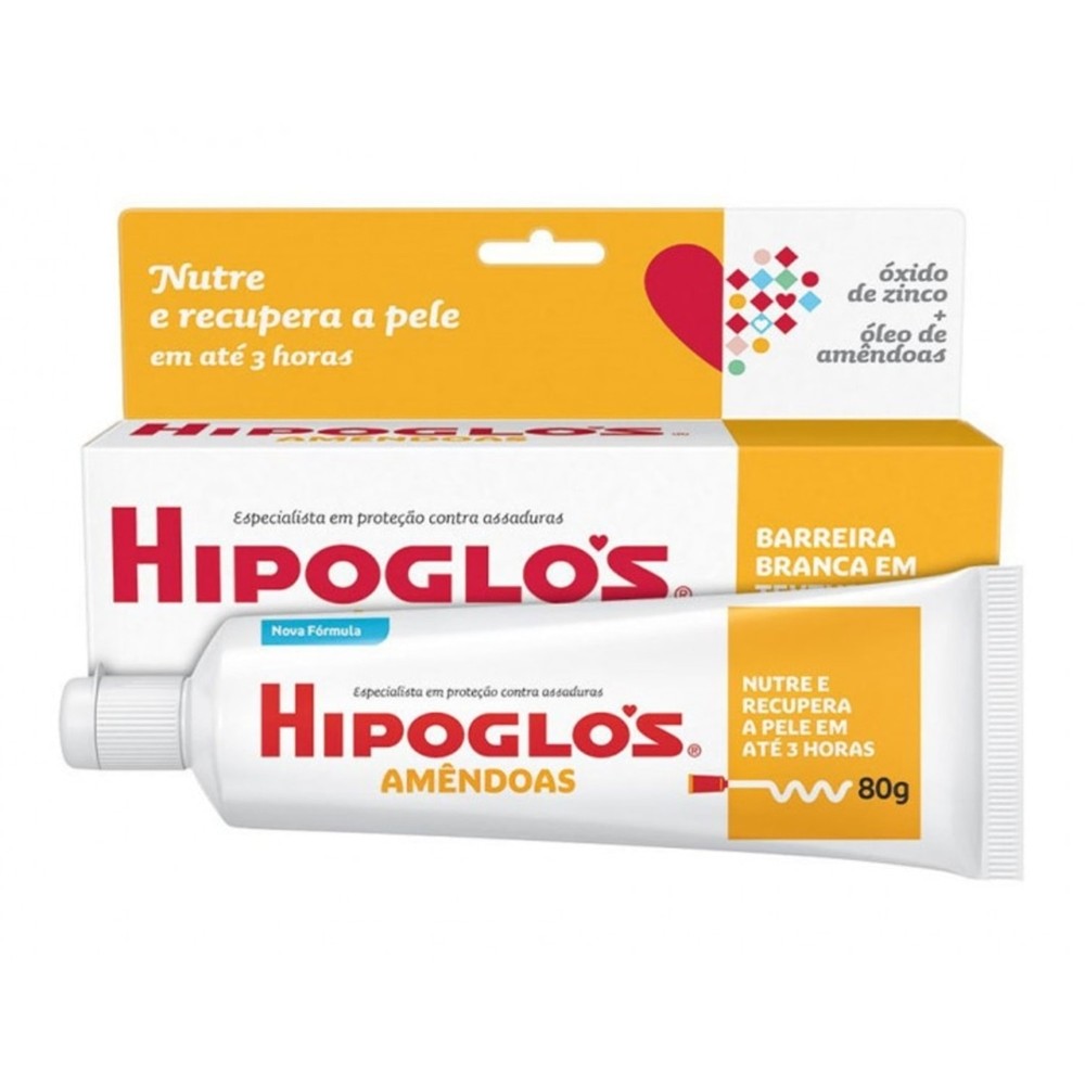 Creme Hipoglos Am?ndoas 80g para Preven??o de Assaduras 1 Creme Hipoglos Amêndoas 80g para Prevenção de Assaduras