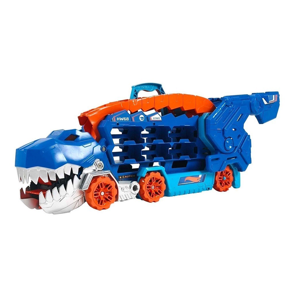 Hot Wheels City Super Reboque T-Rex: Transportador e Pista Mattel 1 Hot Wheels City Pista Super Reboque de T Rex - Mattel