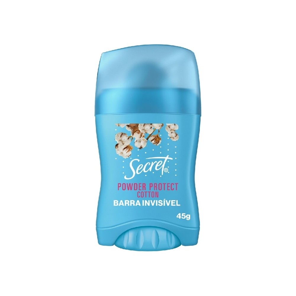Desodorante Barra Secret Powder Protect Algod?o 45g 1 Desodorante Barra Secret Powder Protect Algodão 45g