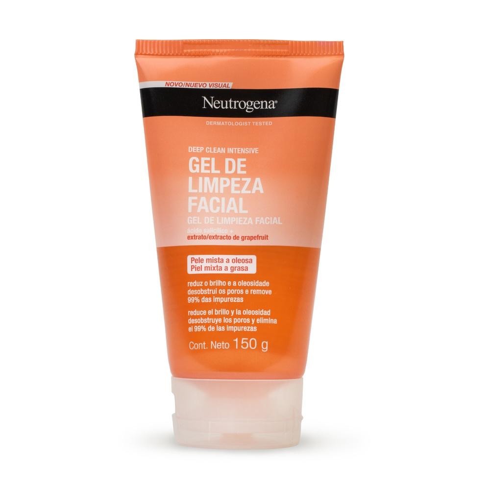 Gel Limpeza Facial Neutrogena Grapefruit 150g 1 Gel de Limpeza Facial Neutrogena Deep Clean Intensive Grapefruit 150g