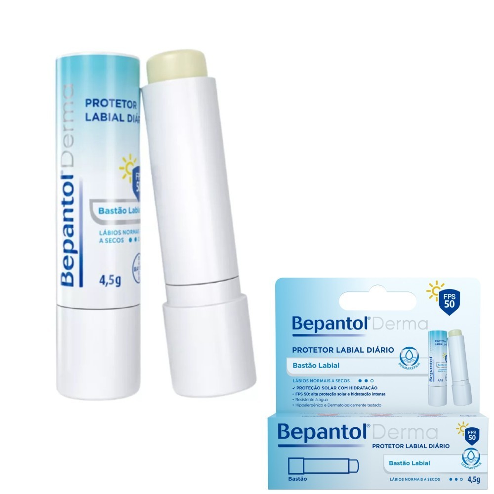 Protetor Labial Bepantol FPS50 - Hidrata??o e Prote??o 1 Protetor Labial Diário Derma Hidratante com FPS50 Bepantol