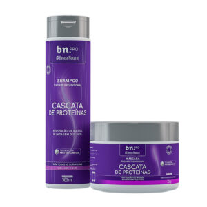 Shampoo e Máscara Cascata de Proteínas | Cachos Definidos e Hidratados