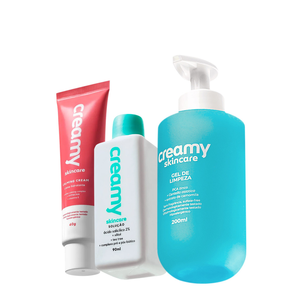 Kit Creamy: Limpeza, Hidrata??o e Controle da Acne 1 Kit Creamy: Limpeza, Hidratação e Controle da Acne