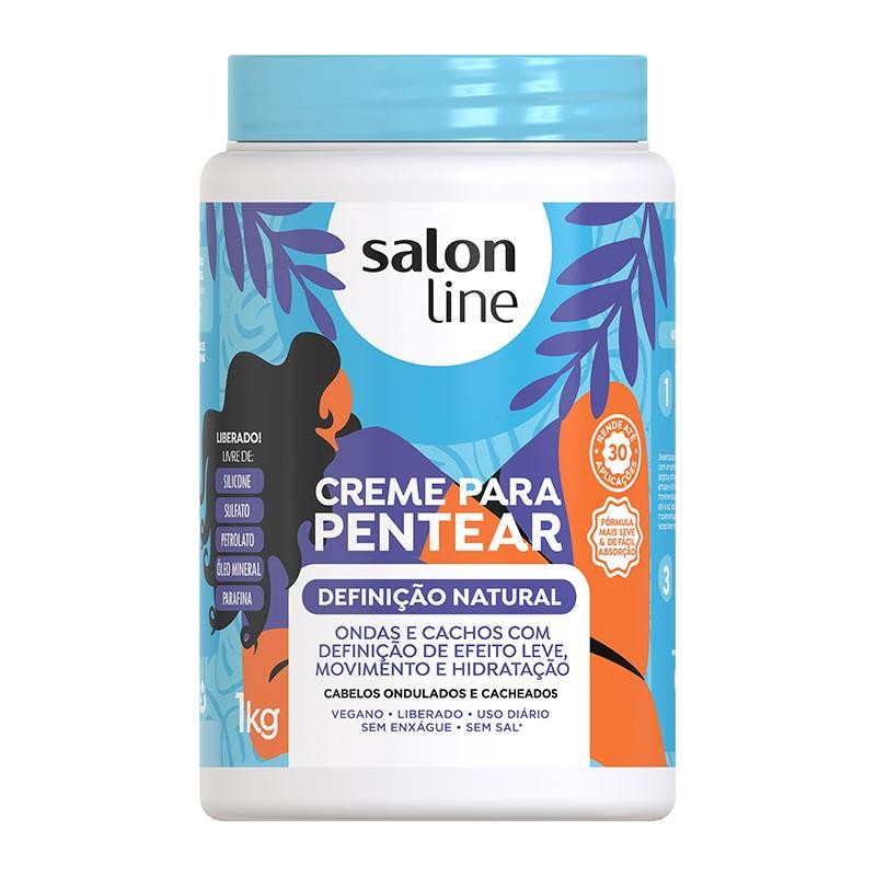 Creme Pentear Defini??o Natural 1kg 1 Creme Cabelo Pentear 1Kg Definição Natural