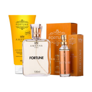 Kit Masculino Premium Fortune: Perfume 100ml+ 15ml + Hidratante | Amakha Paris