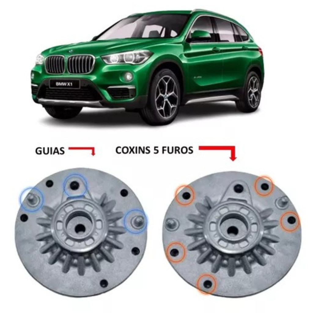 Coxim Amortecedor Dianteiro BMW X1 F48 F49 5 Furos PDA 1 Coxim Amortecedor Dianteiro 5 Furos Bmw X1 F48 F49 2014 2015 2016 2017 2018 2019 2020 2021 2022