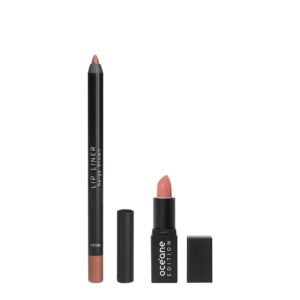 Kit Océane Edition Batom Nude Pink Lápis Labial Beige Brown