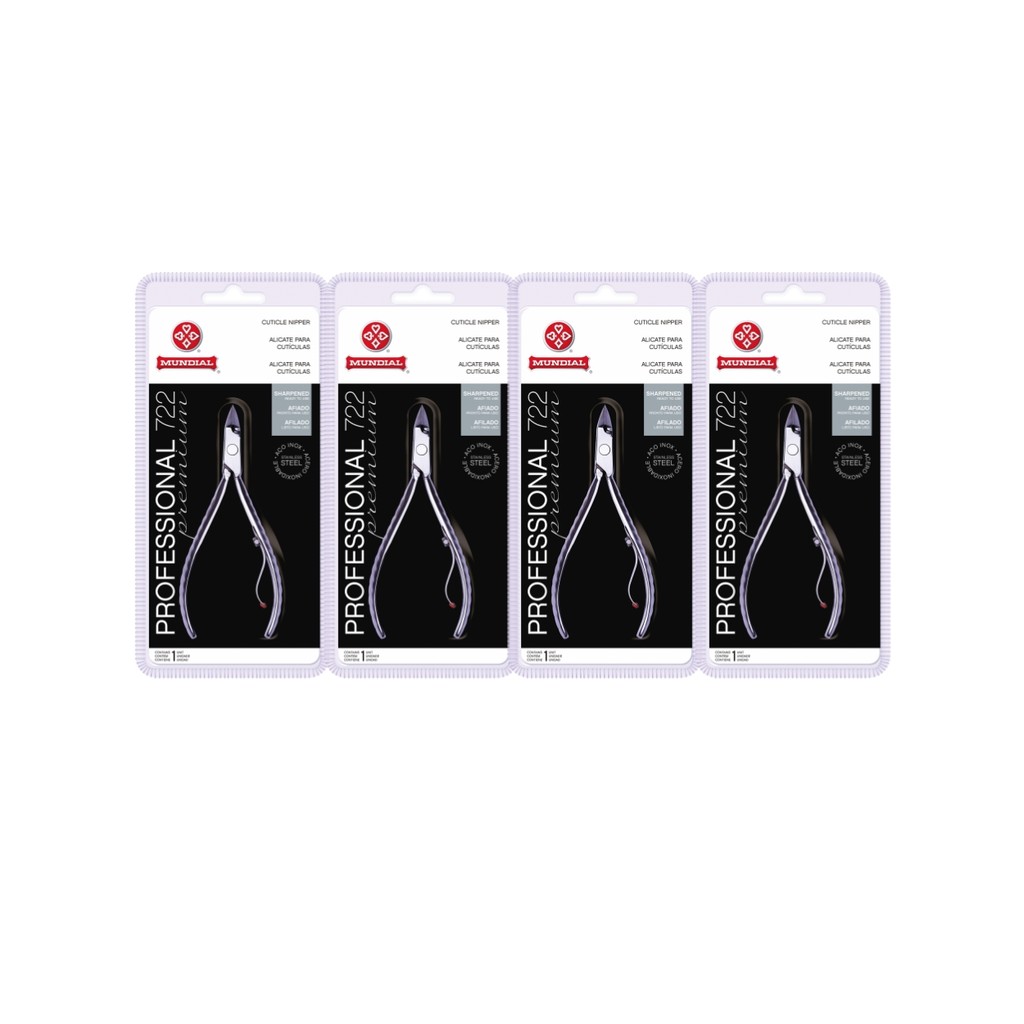 Kit Alicate de Cut?cula 722 Premium - Profissional Mundial 1 Kit 4 Alicate De Cutícula 722 Premium Profissional Mundial