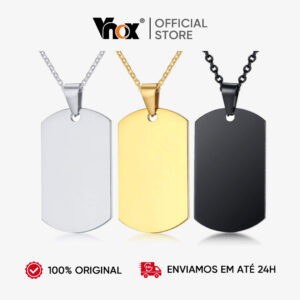 Vnox Personalizado 316l Pingentes Em Aço Inoxidável Nunca Desa Pare Cer Homens Colares