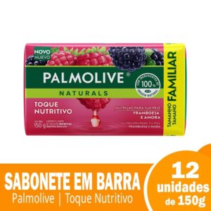 Sabonete Palmolive Naturals Segredo Sedutor Nutritivo Framboesa e Amora - 150g Embalagem com 12 Unidades