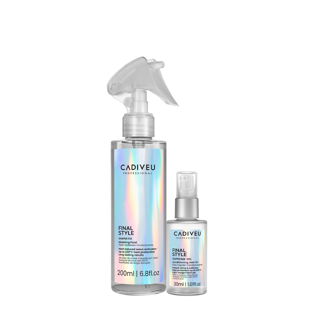Kit Cadiveu Professional Final Style Supreme - Óleo e Fluido Modelador 1 Kit Cadiveu Professional Final Style Supreme Óleo e Fluido Modelador (2 produtos)