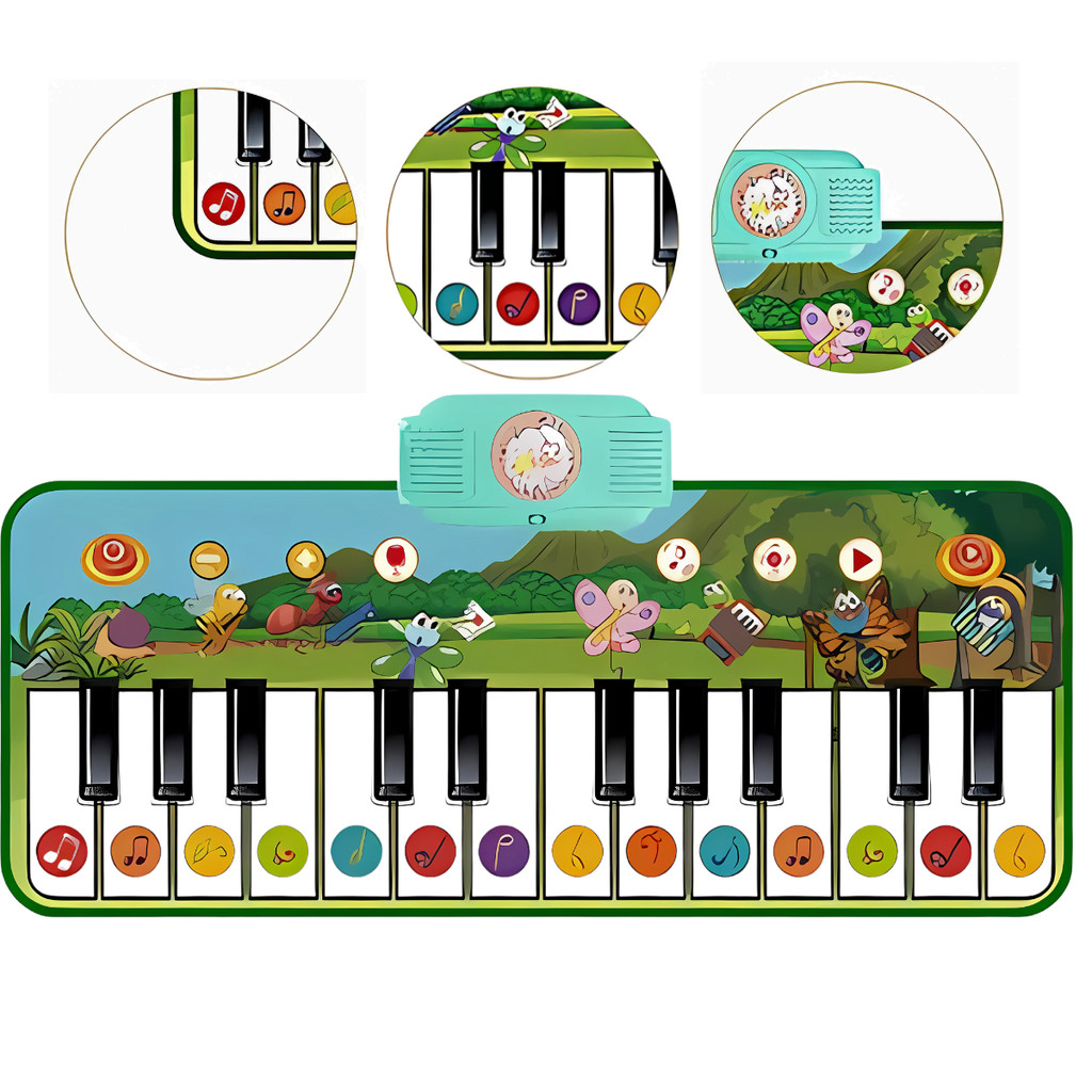 Tapete Piano Musical Infantil Multifuncional Castela 1 Tapete Piano Musical Infantil Multifuncional Castela