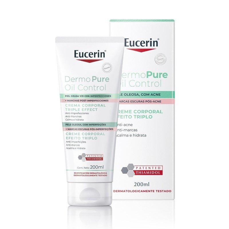 Creme Corporal Eucerin Dermo Pure - Efeito Triplo 200ml 1 Creme Corporal Eucerin Dermo Pure Oil Control Efeito Triplo 200ml