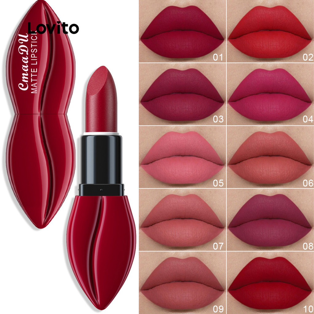 Brilho Labial Lovito - Cores Vers?teis 1 Lovito Casual Cor Lisa Desenvolvimento Todos Os Dias Cores Versáteis Brilho Labial Para Mulheres LCS09090
