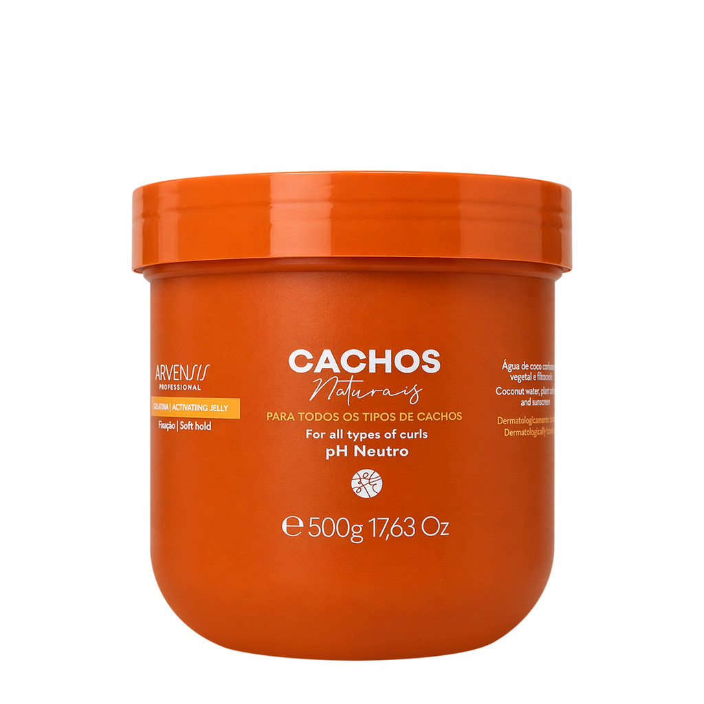Geleia Cachos Arvensis Fixa??o Suave 500g 1 Arvensis Cachos Naturais Fixação Suave - Geleia Ativadora 500g