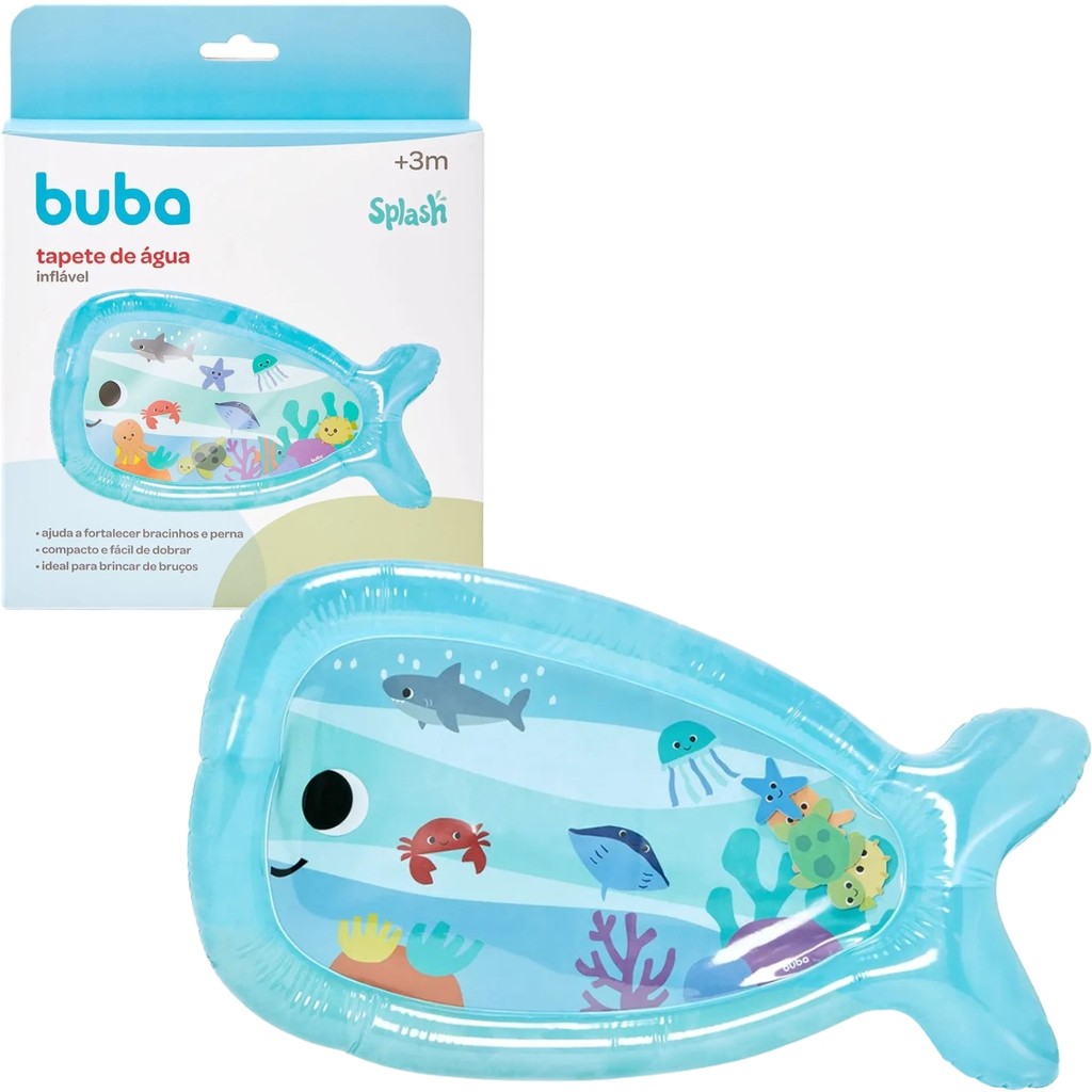 Tapete de ?gua Infl?vel Tummy Time Sensorial Buba 1 Tapete de Água Inflável Tummy Time Sensorial Buba