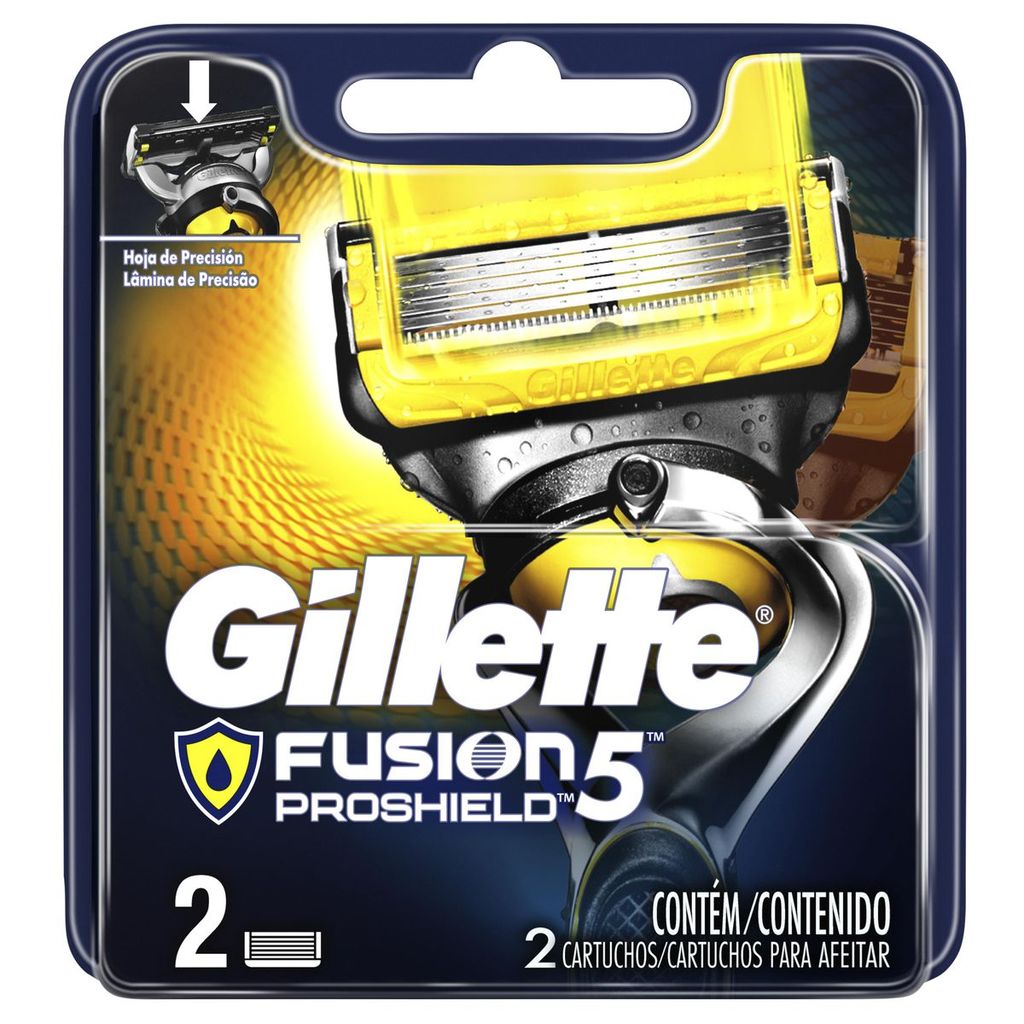 Carga Gillette Fusion Proshield com 2 Unidades 1 Carga Gillette Fusion Proshield Com 2 Unidades