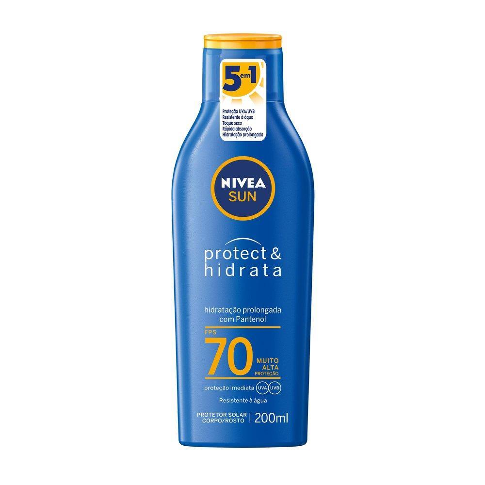 Protetor Solar NIVEA SUN Protect & 1 Protetor Solar NIVEA SUN Protect & Hidrata FPS 70 200ml