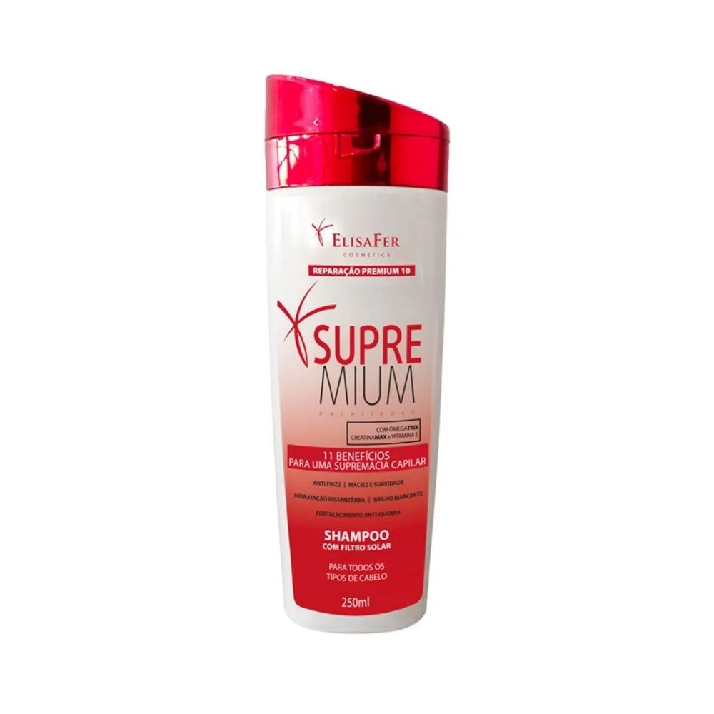 Shampoo Elisafer Supremium - Reparação Premium 250ml 1 Shampoo Elisafer Supremium 250ml