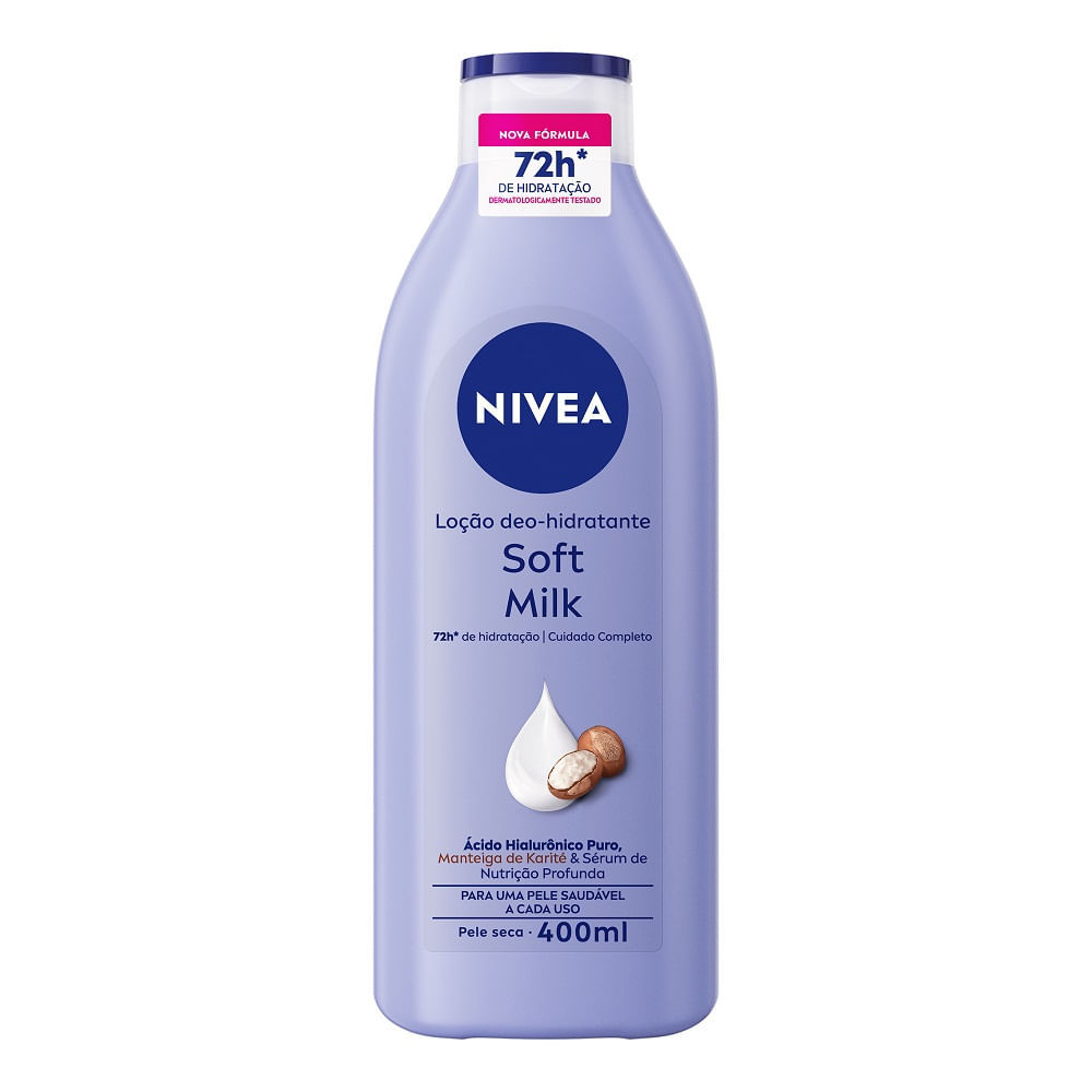 Lo??o Hidratante Nivea Soft Milk 400ml 1 Loção Hidratante Nivea Soft Milk 400ml