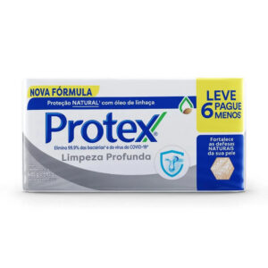 Sabonete Protex Limpeza Profunda Antibacteriano Leve 6 Pague 5 85g