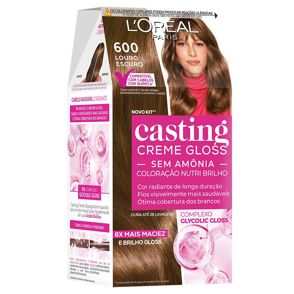 Tintura Casting Gloss Louro Escuro 45g 1 Tintura CASTING Gloss 600 Louro Escuro 45g