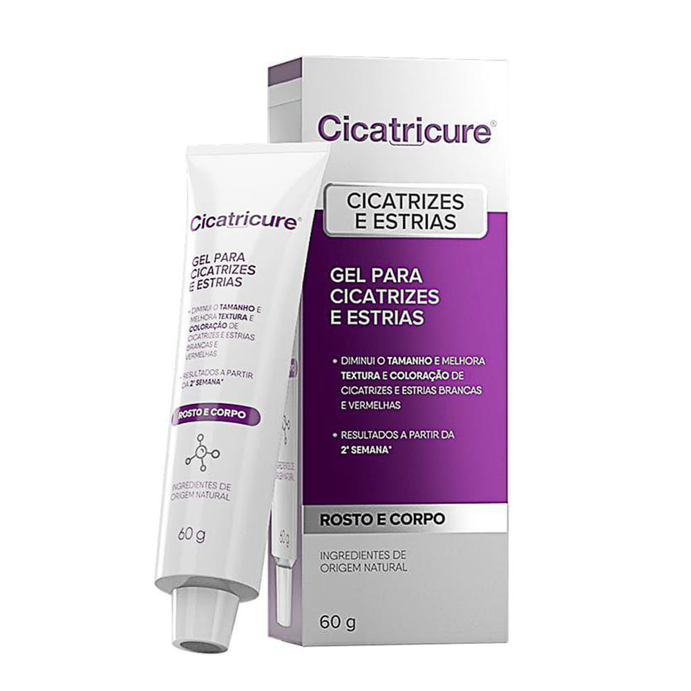Cicatricure Gel Cicatrizes e Estrias 60g 1 Cicatricure Gel Hidratante e Umectante 60g