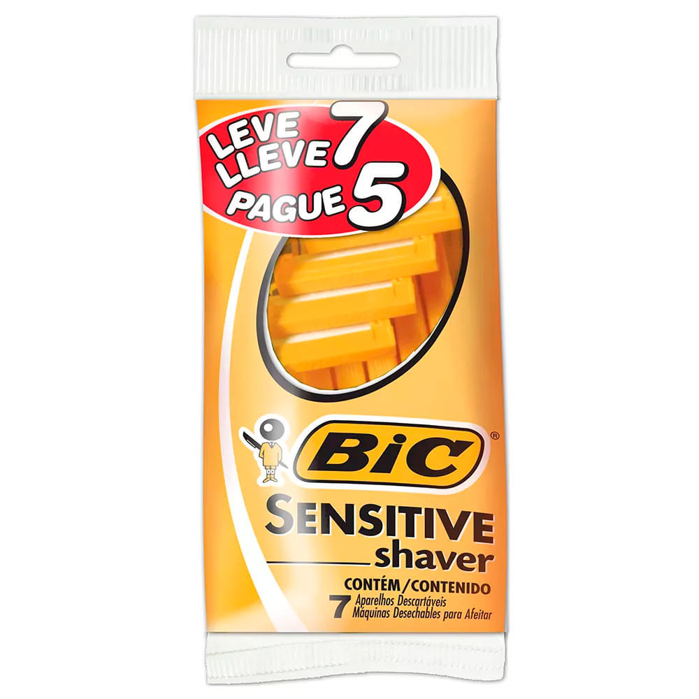 Aparelho Barbear Bic Multi Barba Sens?vel 7 Unidades 1 Aparelho Barbear Bic Multi Barba Shawer Sensitive 7 unidades
