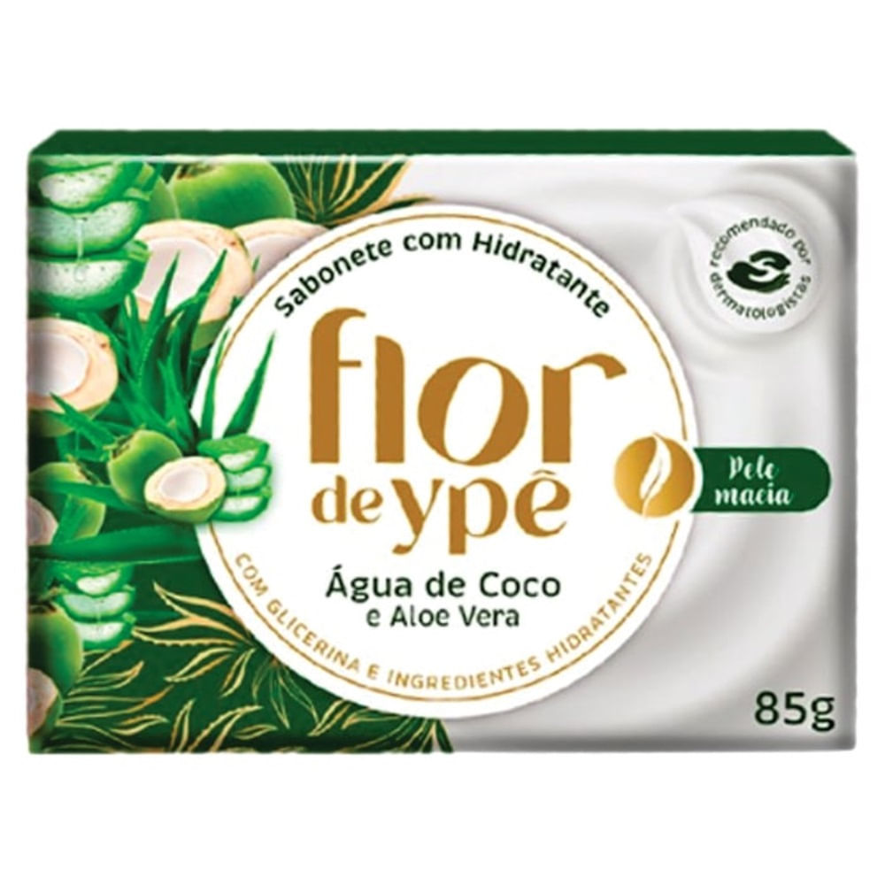 Sabonete Flor de Yp? ?gua de Coco Hidratante 1 Sabonete Flor de Ypê Água de Coco e Aloe Vera Hidratante Unissex FLOR YPE 85g
