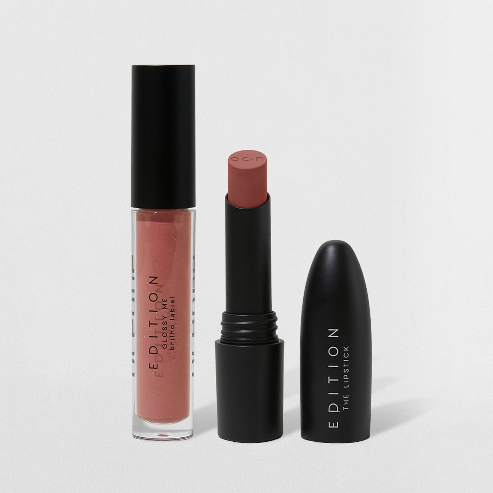 Kit Batom Rosa e Brilho Labial Oc?ane Edition - L?bios Perfeitos 1 Kit Batom Rosa + Brilho Labial Océane Edition (2 Produtos)