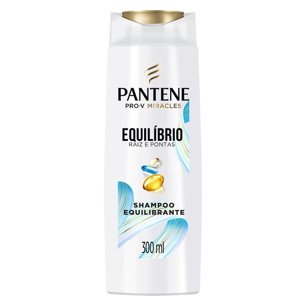 Shampoo Pantene Equil?brio Raiz e Pontas 300ml - Cabelos Mistos 1 Shampoo Pantene Pro-V Miracles Equilíbrio Raiz e Pontas Cabelos Mistos e Pontas Ressecadas 300ml