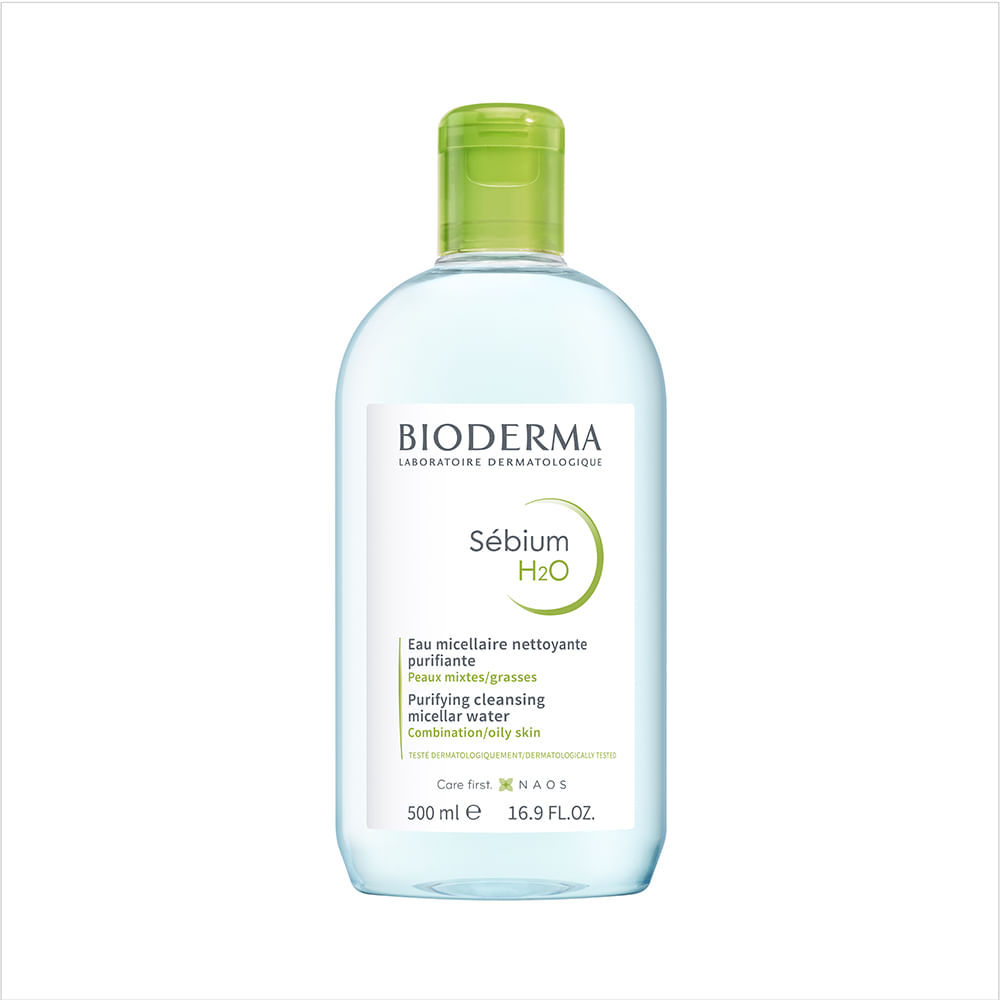 Bioderma S?bium H2O Demaquilante 500ml 1 Bioderma Sébium H2O Água Micelar Antioleosidade 500ml
