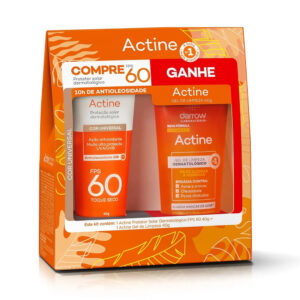 Kit Protetor Solar + Gel de Limpeza Actine Protetor Solar Color 40g+40ml