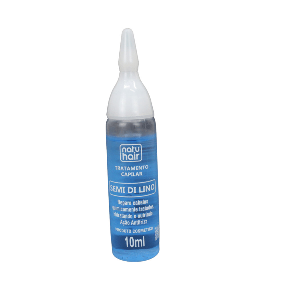 Ampola Natuhair Semi Di Lino 10ml - Hidratação Profunda e Frizz Controlado 1 Ampola Natuhair Semi Di Lino 10ml