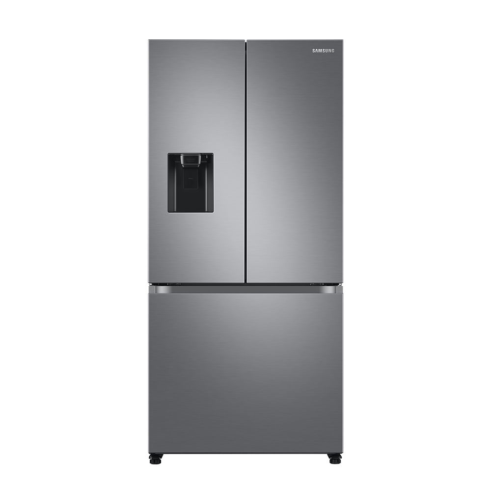 Geladeira Samsung RF49A Inverter 470L 3 Portas Inox Look 1 Geladeira Samsung RF49A Inverter Frost Free 3 Portas com Dispenser de Água 470L Inox Look