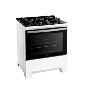 Fogão Dako Supreme Glass 5 Bocas Branco com Mesa de Vidro