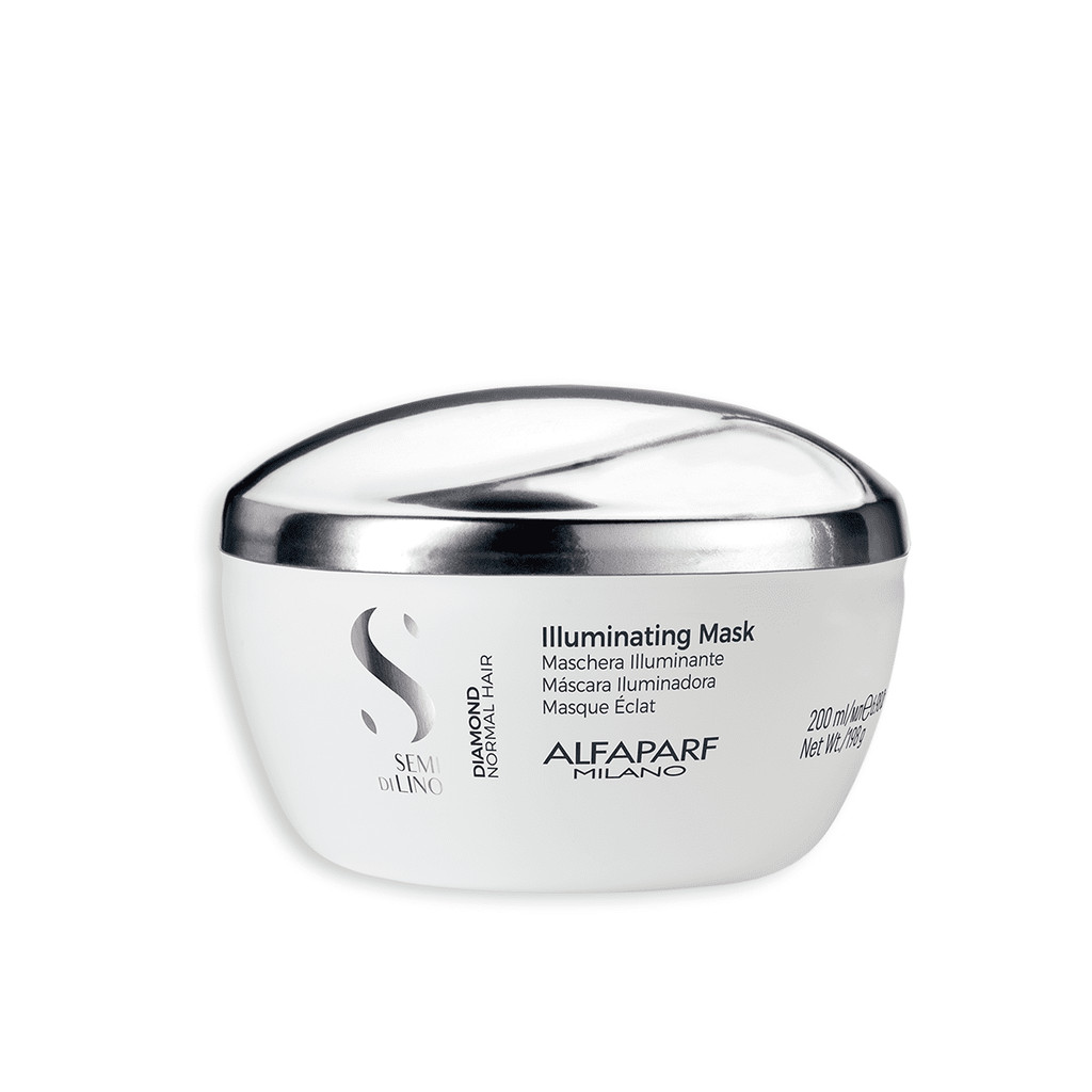 M?scara Semi Di Lino Diamond Alfaparf 200ml - Refor?o & 1 Máscara Semi Di Lino Diamond 200ml - Alfaparf