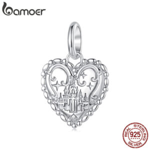 Bamoer 925 Prata Esterlina Pingente Série Conto De Fadas Castelo Diy Pulseira Jóias Presente Feminino