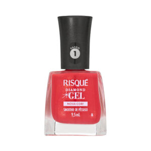 Esmalte Risqué Diamond Gel Nova Cor Smoothie de Pêssego