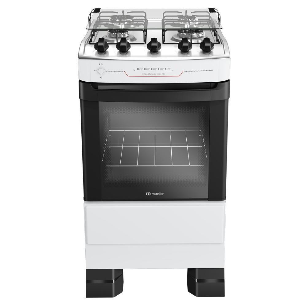 Fog?o Mueller 4 Bocas Mesa Inox Acendimento Autom?tico Branco 1 Fogão Mueller 4 Bocas Mesa Inox Acendimento Automático Branco