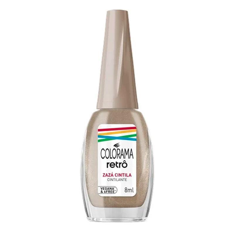 Esmalte Colorama Retr? Zaz? Cintila 8ml - Brilho Sofisticado 1 Esmalte Cintilante Colorama Retrô Zazá Cintila 8ml