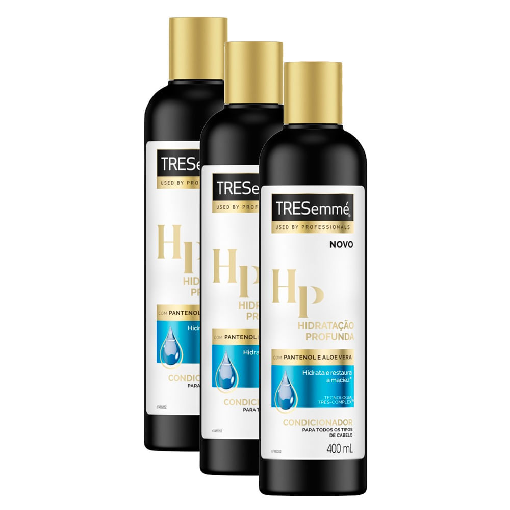 Kit 3 Condicionador TRESemmé Hidratação Profunda 400ml 1 Kit 3 Condicionador TRESemmé Hidratação Profunda 400ml