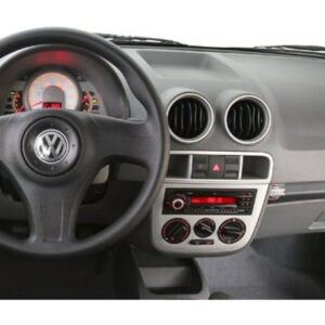 Moldura 6.8" e 7" VW Gol, Saveiro, Parati G4 (Botões deslocados) - Prata